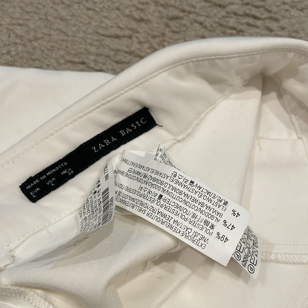 Zara Basic women shorts white size L - Picture 3 of 8